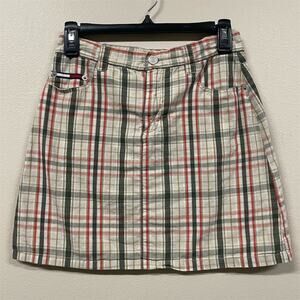 Vintage Tommy Hilfiger Plaid Mini Skirt Multicolor Women’s Size 3